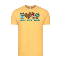 Vintage Mustard peace love teach Vintage Tee - BundleAndBundleShop