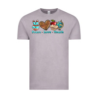 Vintage Zinc peace love teach Vintage Tee - BundleAndBundleShop