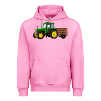 Fuchsia Pink farm tractor Urban Hoodie - RanaPortraitStore