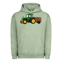 Pigment Oil Green farm tractor Urban Hoodie - RanaPortraitStore