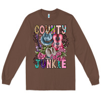Chestnut country music junkie Long Sleeve Tee - CowhideDigitalArt
