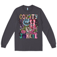 Smoke country music junkie Long Sleeve Tee - CowhideDigitalArt
