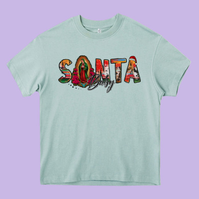 Santa Baby Lady Of Guadalupe Heavy Core Tee Designed By Jasminsmagicworld