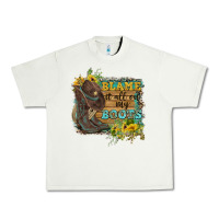 Pistachio Blame It All On My Boots Urban Heavy Tee - FaDigitalArtStudio