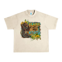 Sandshell Blame It All On My Boots Urban Heavy Tee - FaDigitalArtStudio