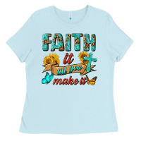 Baby Blue Faith It Till You Make It Ladies Tee - BundleAndBundleShop