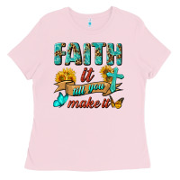 Bubblegum Pink Faith It Till You Make It Ladies Tee - BundleAndBundleShop