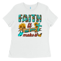 White Faith It Till You Make It Ladies Tee - BundleAndBundleShop