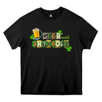 Black Beer and shamrock Heavy Core Tee - CowGirlArtShop