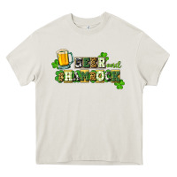 Cream Beer and shamrock Heavy Core Tee - CowGirlArtShop