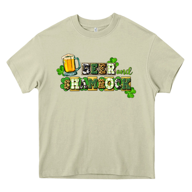 Beer And Shamrock Heavy Core Tee by CowGirlArtShop | Teevron
