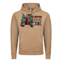 Vintage Coffee Christmas with tribe Vintage Hoodie - CowhideDigitalArt