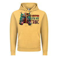 Vintage Mustard Christmas with tribe Vintage Hoodie - CowhideDigitalArt