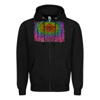 Black colorful zebra background Zipper Hoodie - RanaPortraitStore