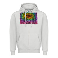 Dove Grey colorful zebra background Zipper Hoodie - RanaPortraitStore