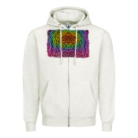 Oatmeal Heather colorful zebra background Zipper Hoodie - RanaPortraitStore