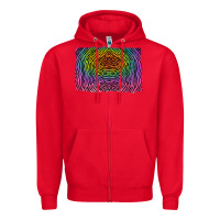 Red colorful zebra background Zipper Hoodie - RanaPortraitStore