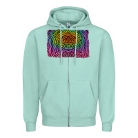 Seafoam colorful zebra background Zipper Hoodie - RanaPortraitStore