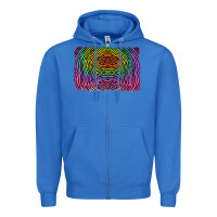 True Royal colorful zebra background Zipper Hoodie - RanaPortraitStore