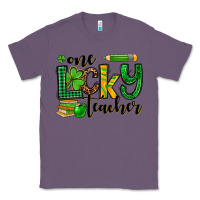Lavender St. Patrick's One lucky Teacher Classic Tee - OliviaCreatesArt