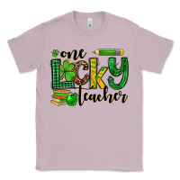 Lilac St. Patrick's One lucky Teacher Classic Tee - OliviaCreatesArt