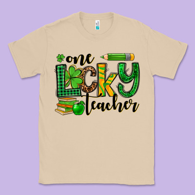 St. Patrick's One Lucky Teacher Classic Tee Designed By Oliviacreatesart
