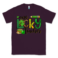 Plum St. Patrick's One lucky Teacher Classic Tee - OliviaCreatesArt