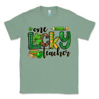 Sage St. Patrick's One lucky Teacher Classic Tee - OliviaCreatesArt