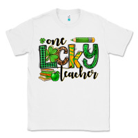 White St. Patrick's One lucky Teacher Classic Tee - OliviaCreatesArt