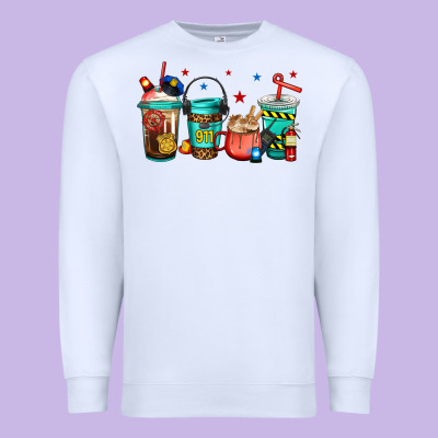 911 Police Firefighter Dispatcher Premium Sweatshirt Designed By Jasminsmagicworld