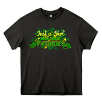 Asphalt Just a girl who loves St. Patrick's Day Heavy Core Tee - HowdyJamesFarm