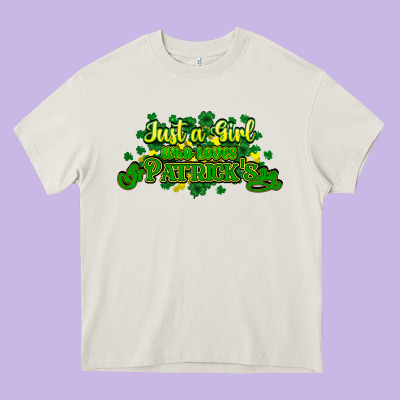 Just A Girl Who Loves St. Patrick's Day Heavy Core Tee Designed By Howdyjamesfarm