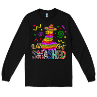 Black Let's Get Smashed Long Sleeve Tee - CowhideDigitalArt