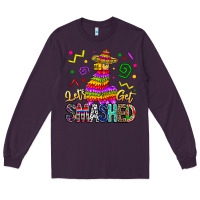 Plum Let's Get Smashed Long Sleeve Tee - CowhideDigitalArt