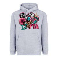 Heather Grey pta physical therapy assistant hearts Heavyweight Hoodie - Jasminsmagicworld