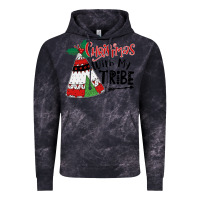 Cloud Black Christmas with my tribe boho Vintage Hoodie - CowhideDigitalArt