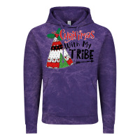 Cloud Purple Christmas with my tribe boho Vintage Hoodie - CowhideDigitalArt