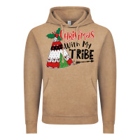 Vintage Coffee Christmas with my tribe boho Vintage Hoodie - CowhideDigitalArt