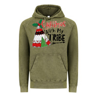 Vintage Olive Christmas with my tribe boho Vintage Hoodie - CowhideDigitalArt