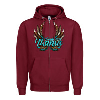 Burgundy Southern Mama Zipper Hoodie - JahusDesignShop