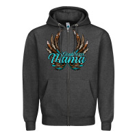 Charcoal Heather Southern Mama Zipper Hoodie - JahusDesignShop