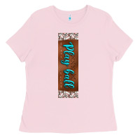 Bubblegum Pink baseball pen wraps Ladies Tee - BundleAndBundleShop
