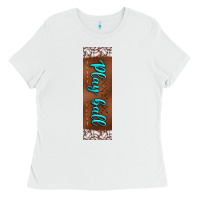 White baseball pen wraps Ladies Tee - BundleAndBundleShop