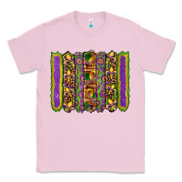 Bubblegum Pink mardi gras fleur de lis mask leopard glitter  brushstrokes Classic Tee - Artiststas