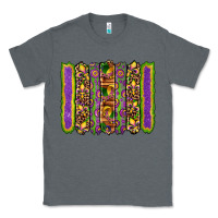Charcoal Heather mardi gras fleur de lis mask leopard glitter  brushstrokes Classic Tee - Artiststas