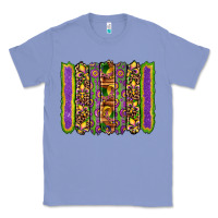 Colony Blue mardi gras fleur de lis mask leopard glitter  brushstrokes Classic Tee - Artiststas