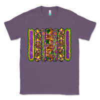 Lavender mardi gras fleur de lis mask leopard glitter  brushstrokes Classic Tee - Artiststas