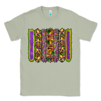 Matcha mardi gras fleur de lis mask leopard glitter  brushstrokes Classic Tee - Artiststas