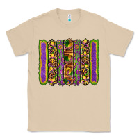 Mushroom mardi gras fleur de lis mask leopard glitter  brushstrokes Classic Tee - Artiststas