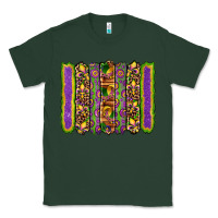 Sports Green mardi gras fleur de lis mask leopard glitter  brushstrokes Classic Tee - Artiststas